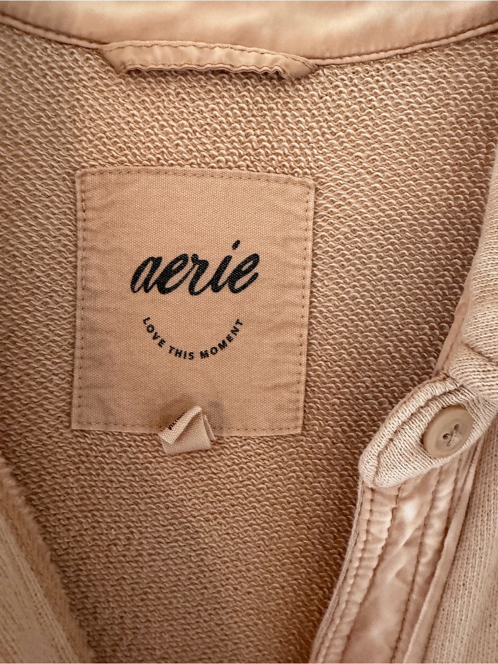 Aerie Oversized Button-Up Shacket in Dusty Rose - Picture 2 of 3